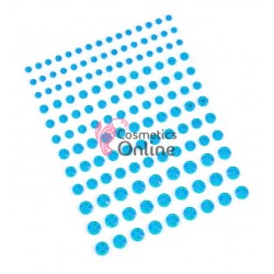 Strasuri din acril pentru make-up, par sau corp cu adeziv SGS013GG Blue Sky de 2-6mm 156 buc 